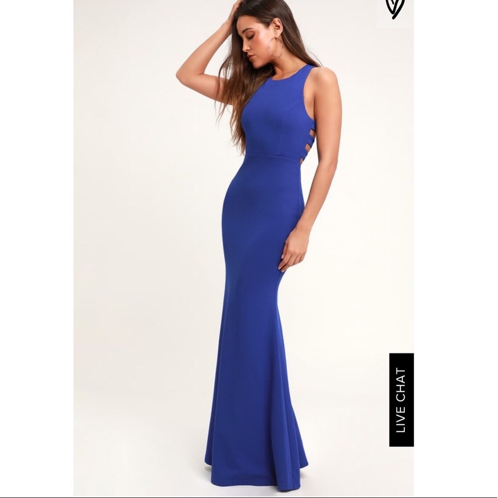Royal blue Lulus maxi dress.